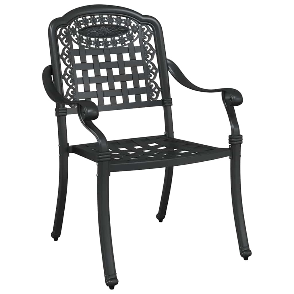 vidaXL Σέτ φαγητού για κήπο 5 pcs Μαύρο Αλουμίνιο