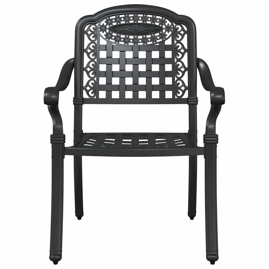 vidaXL Σέτ φαγητού για κήπο 5 pcs Μαύρο Αλουμίνιο
