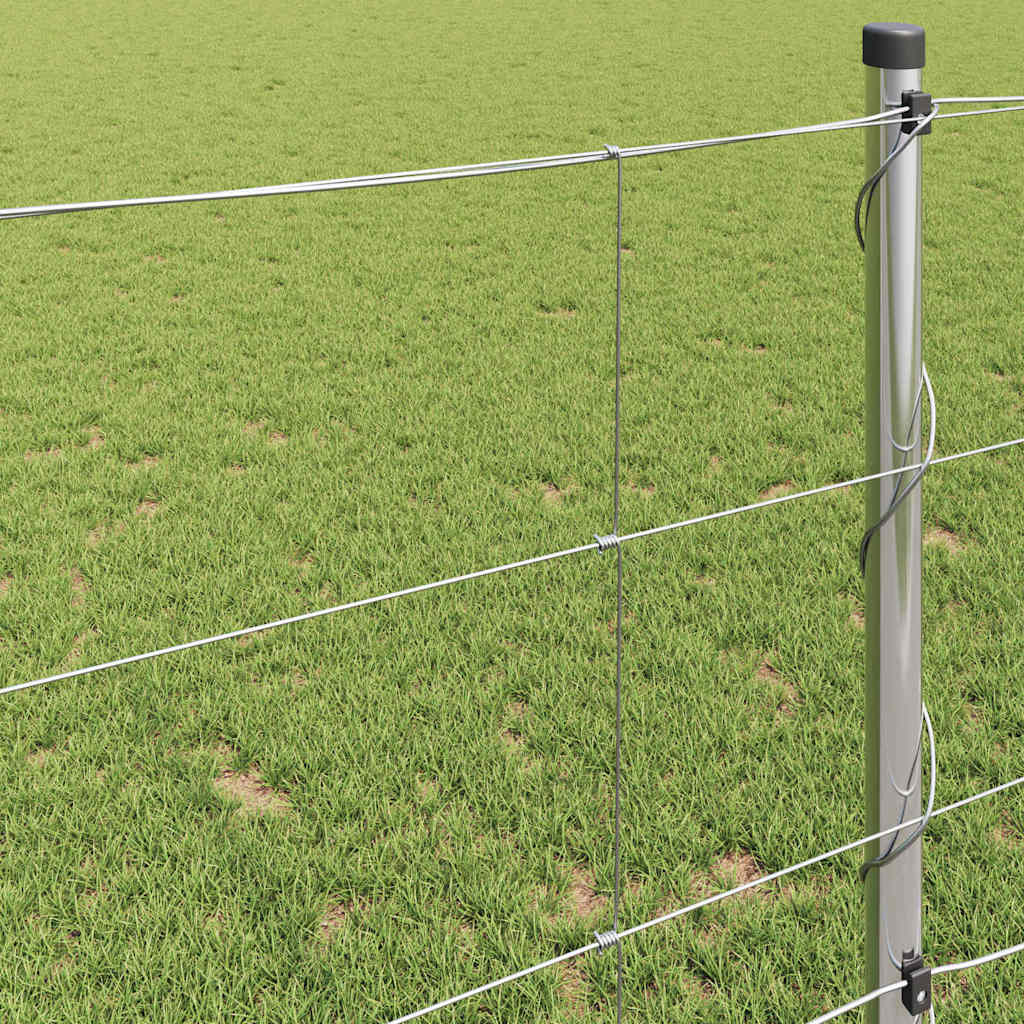 vidaXL Περίφραξη αγρού Ασημί 25 x 1 m Γαλβανισμένος χάλυβας