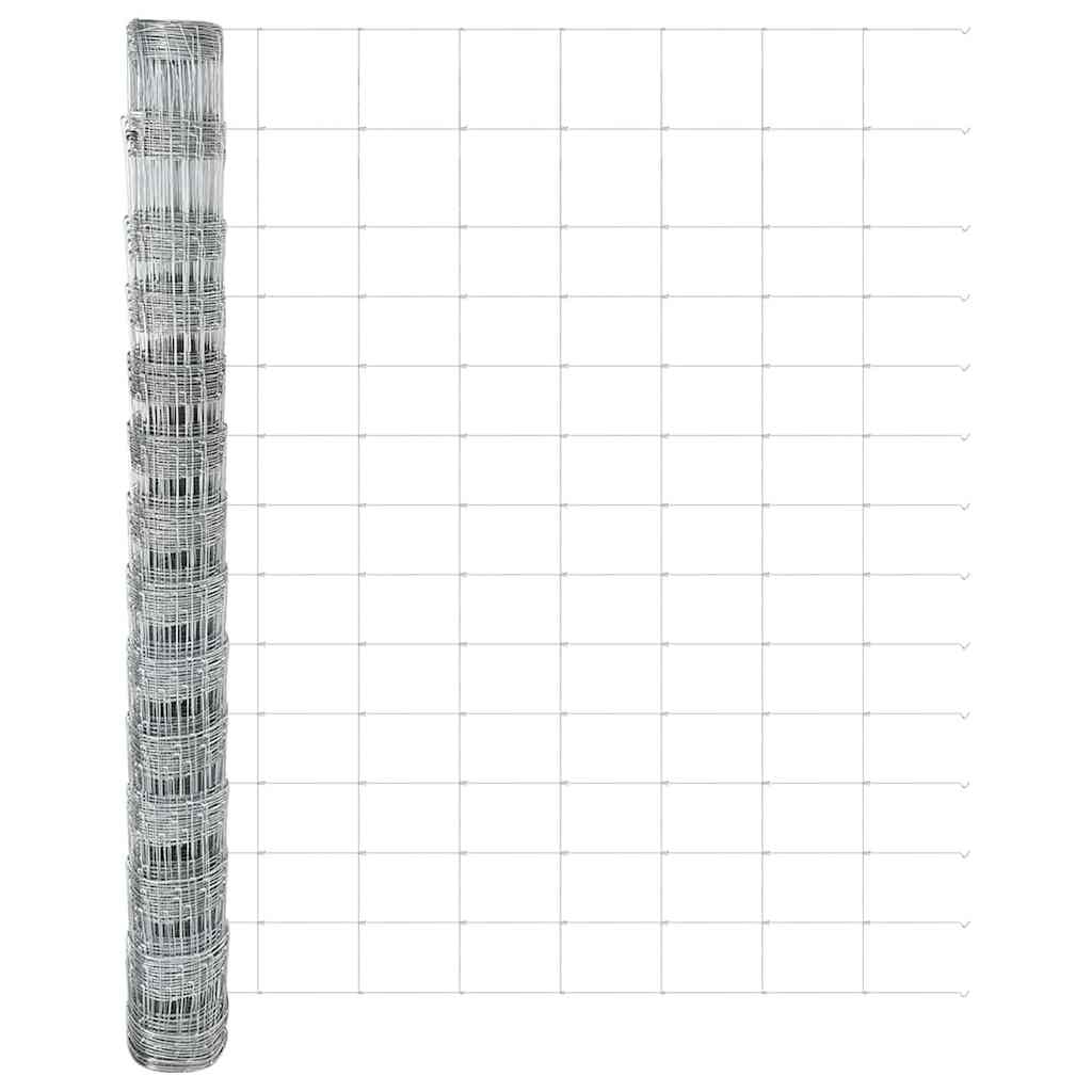 vidaXL Περίφραξη αγρού Ασημί 25 x 1.4 μ Γαλβανισμένος χάλυβας