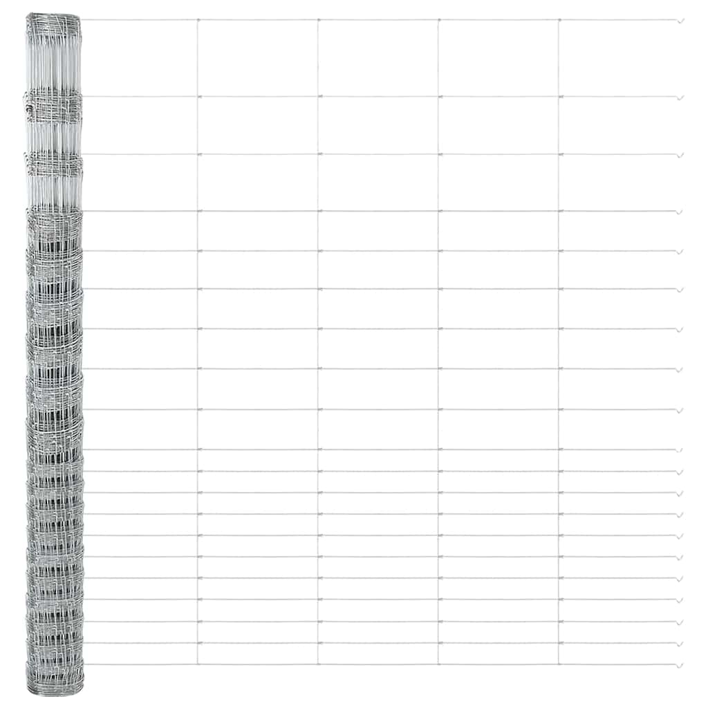 vidaXL Περίφραξη αγρού Ασημί 25 x 1.6 μ Γαλβανισμένος χάλυβας