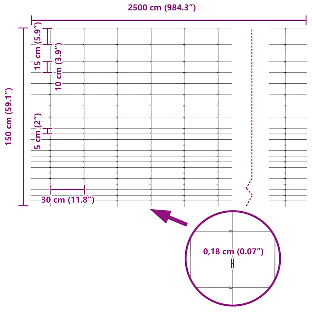 vidaXL Περίφραξη αγρού Ασημί 25 x 1.6 μ Γαλβανισμένος χάλυβας