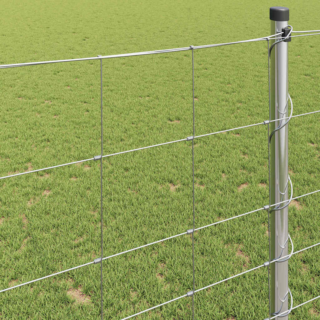 vidaXL Περίφραξη αγρού Ασημί 50 x 1.2 m Γαλβανισμένος χάλυβας