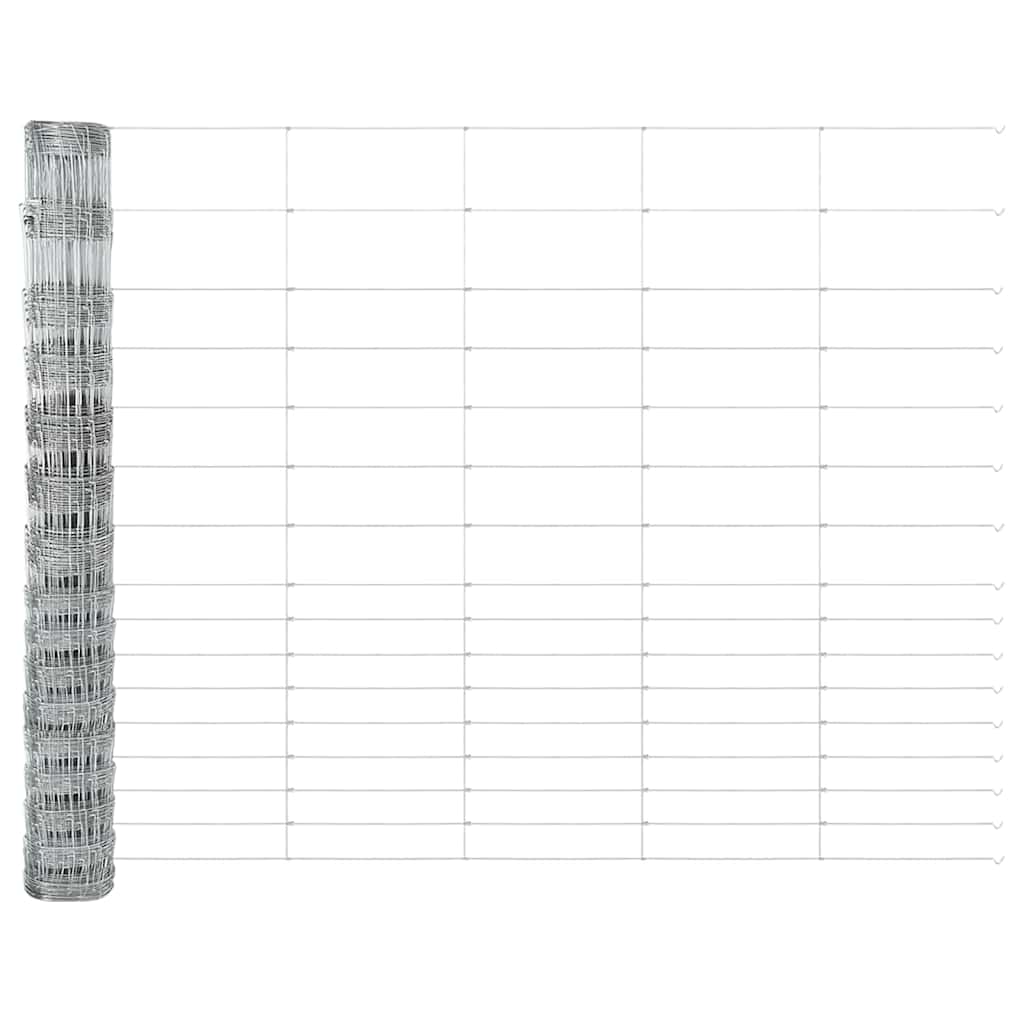 vidaXL Περίφραξη αγρού Ασημί 50 x 1.2 m Γαλβανισμένος χάλυβας