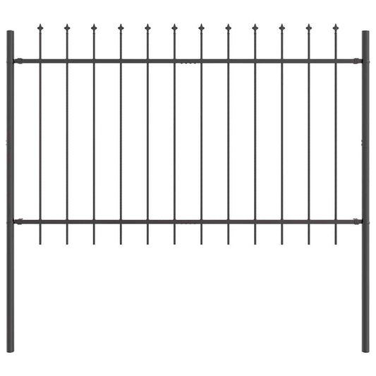 vidaXL Φράχτης Κήπου Γκρι 1.7 x 1 m Ατσάλι με Επικάλυψη Πούδρας