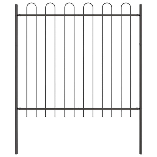 vidaXL Φράχτης Κήπου Γκρι 1.7 x 1.5 m Ατσάλι με Επικάλυψη Πούδρας