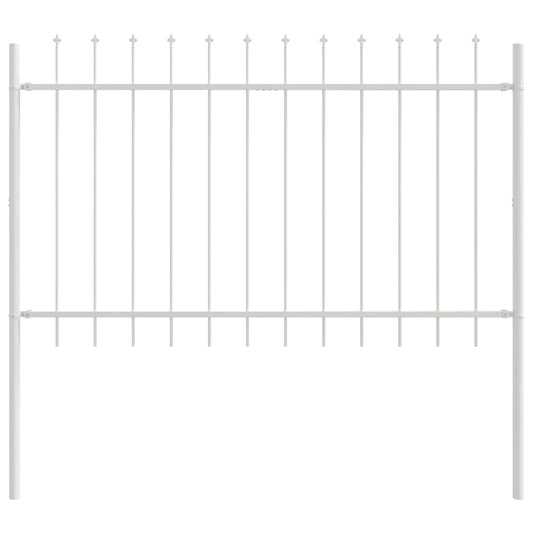 Φράκτης Κήπου vidaXL με Κώνους Λευκό 1,7x0,8 μ Σίδερο