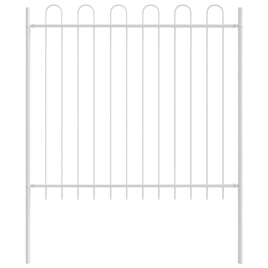 vidaXL Φράχτης Κήπου Λευκό 1.7 x 1.5 m Ατσάλι με Επικάλυψη Πούδρας