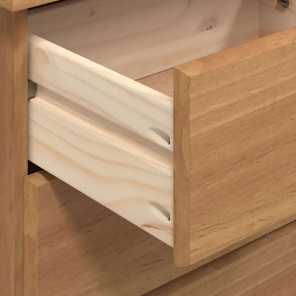 vidaXL Κομοδίνο 'ASKIM'91x40x95,5 εκ. Μασίφ Ξύλο Πεύκου