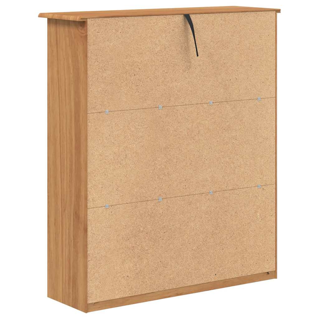 vidaXL Ράφι 'ASKIM'91x30x104 cm Μασίφ Ξύλο Πεύκου