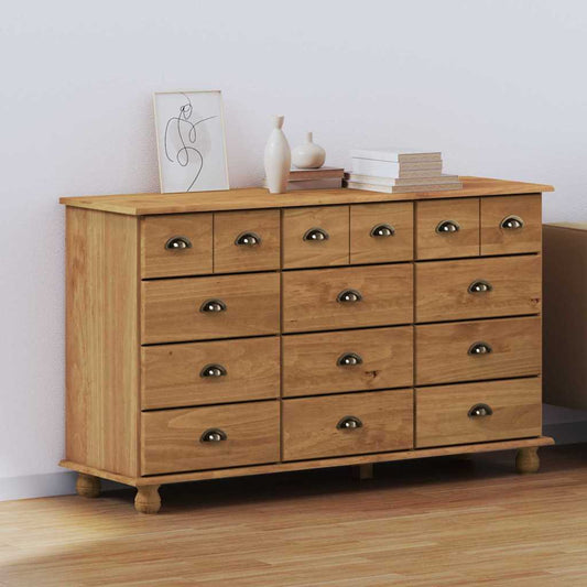vidaXL Συρταριέρα ASKIM Καφέ 79 x 40 x 133,5 εκ Στερεά ξυλεία πεύκου