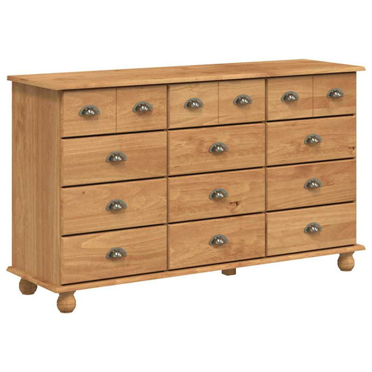 vidaXL Συρταριέρα ASKIM Καφέ 79 x 40 x 133,5 εκ Στερεά ξυλεία πεύκου