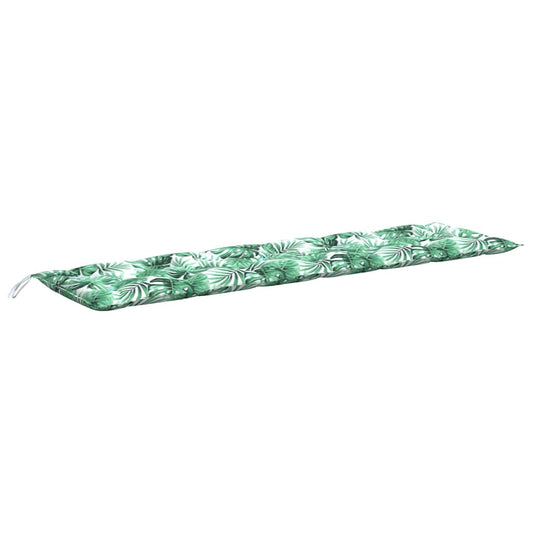 vidaXL Μαξιλάρι Πάγκου Κήπου Σχέδιο Φύλλων 180x50x7 εκ. Ύφασμα Oxford