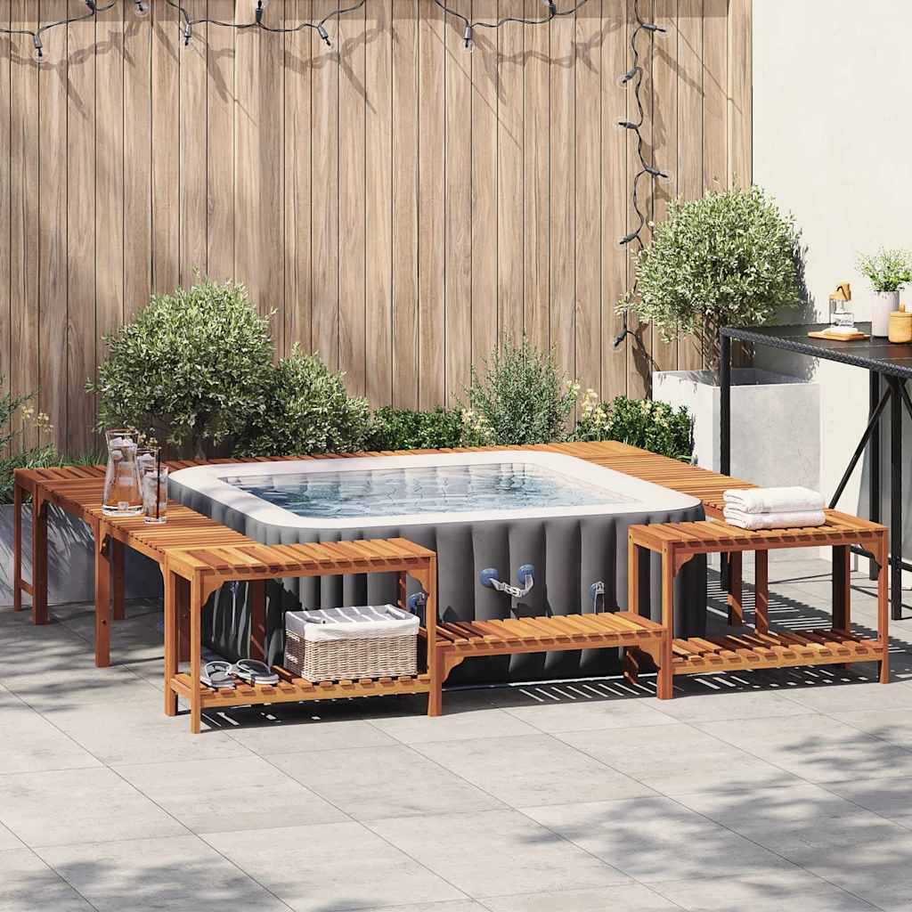 vidaXL Περίβλημα Τζακούζι Καστανό 250 x 250 cm