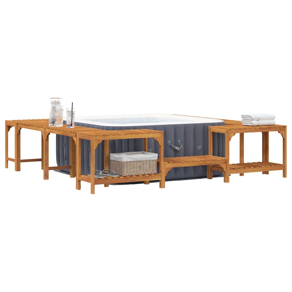 vidaXL Περίβλημα Τζακούζι Καστανό 250 x 250 cm