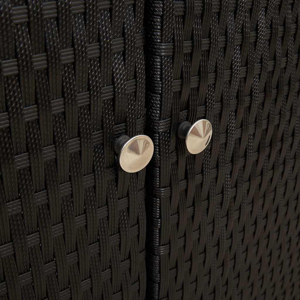 vidaXL Ντουλάπι αποθήκευσης με πόρτα Μαύρο 100 x 36 x 102 εκ Ρατάν