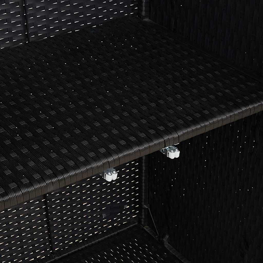 vidaXL Ντουλάπι αποθήκευσης με πόρτα Μαύρο 100 x 36 x 102 εκ Ρατάν