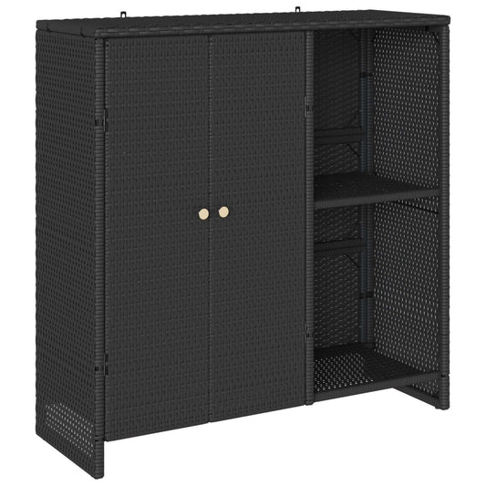 vidaXL Ντουλάπι αποθήκευσης με πόρτα Μαύρο 100 x 36 x 102 εκ Ρατάν