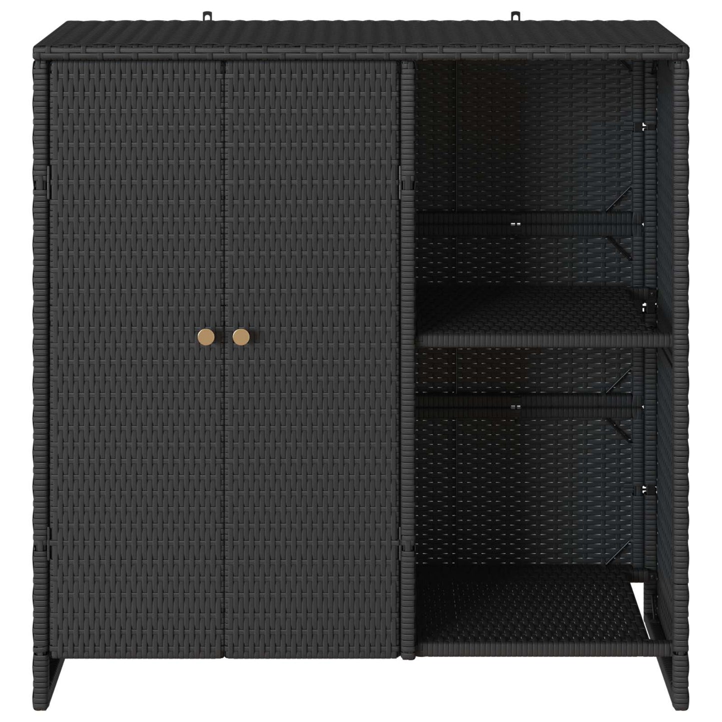 vidaXL Ντουλάπι αποθήκευσης με πόρτα Μαύρο 100 x 36 x 102 εκ Ρατάν