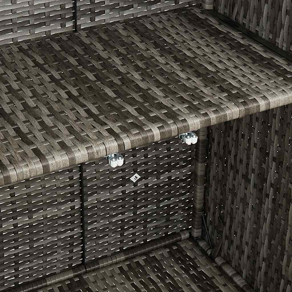 vidaXL Ντουλάπι αποθήκευσης με αποθήκευση Γκρι 100 x 36 x 102 εκ Ρατάν