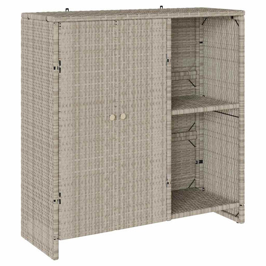 vidaXL Ντουλάπι αποθήκευσης Ανοιχτό γκρι 100 x 36 x 102cm Ρατάν