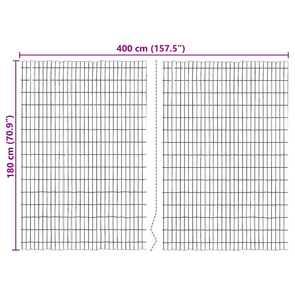 vidaXL Φράχτης από φλοιό δέντρου Καφέ 400 x 180 εκ Φλοιός