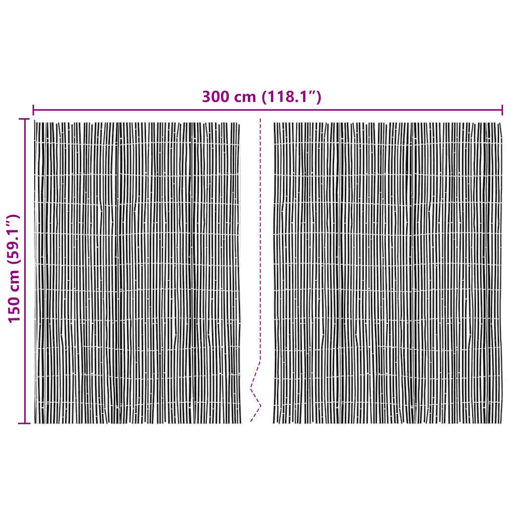 vidaXL Φράχτης Μπαμπού Φυσικό 400 x 150 cm Μπαμπού