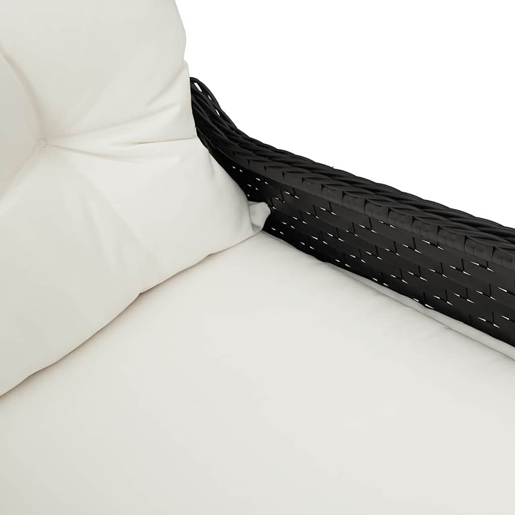 vidaXL Πολυθρόνα με Κα cushions Μαύρο Πολυεστέρας