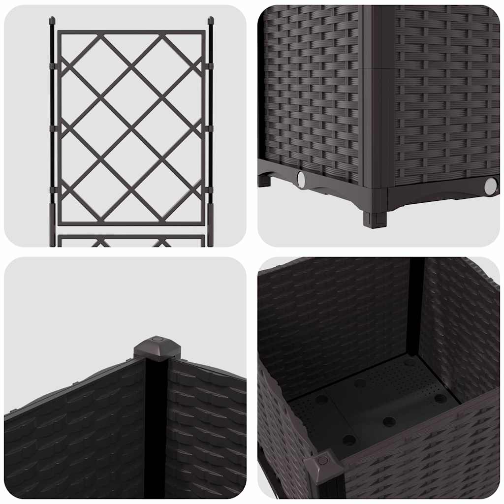 vidaXL Κηποτινάκι με Τρέλα Καφέ 40 x 40 x 143 εκ. PP