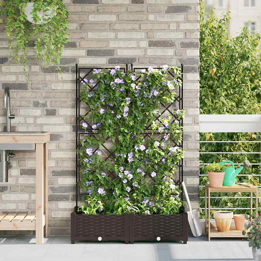 vidaXL Κηποτινάκι με Τρέλα Καφέ 80 x 40 x 125.5 εκ. PP