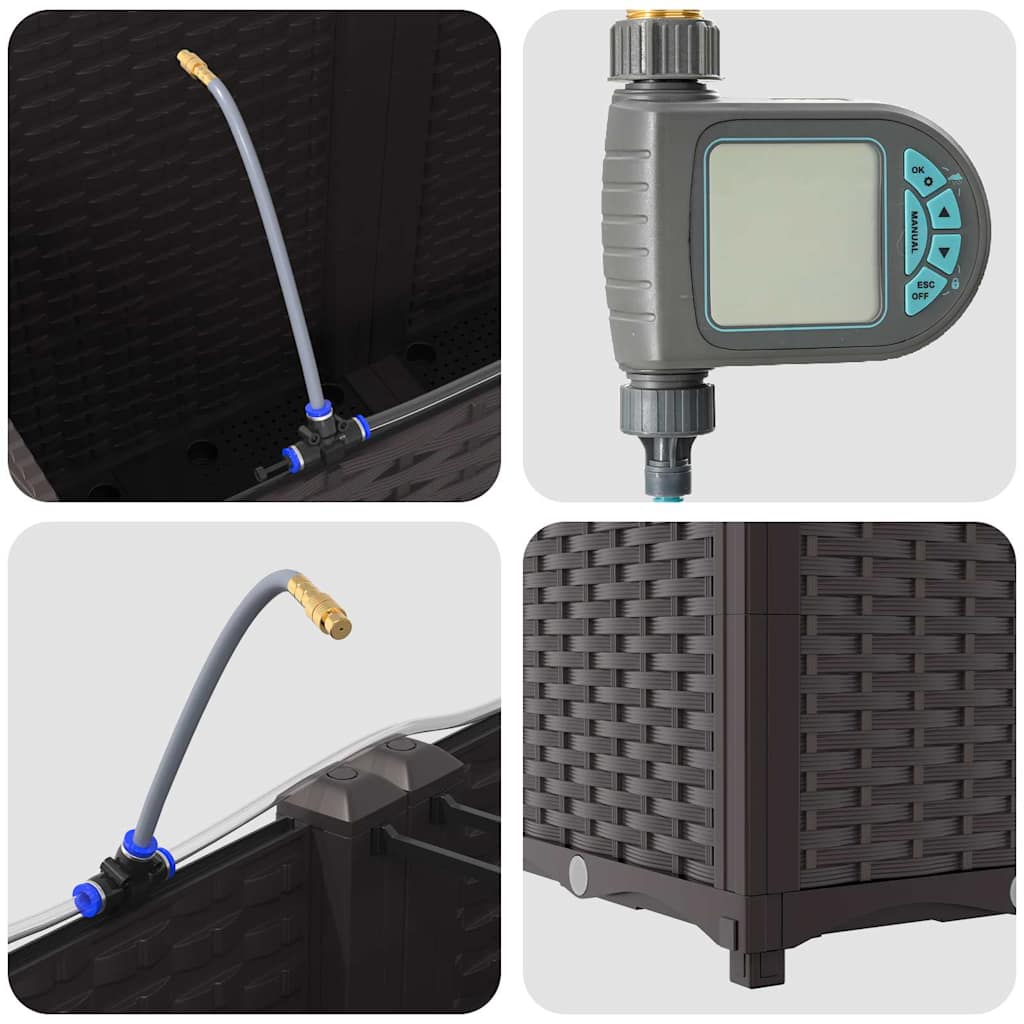 vidaXL Ζαρντινιέρες κήπου Καφέ 160 x 40 x 52 cm Ατσάλι