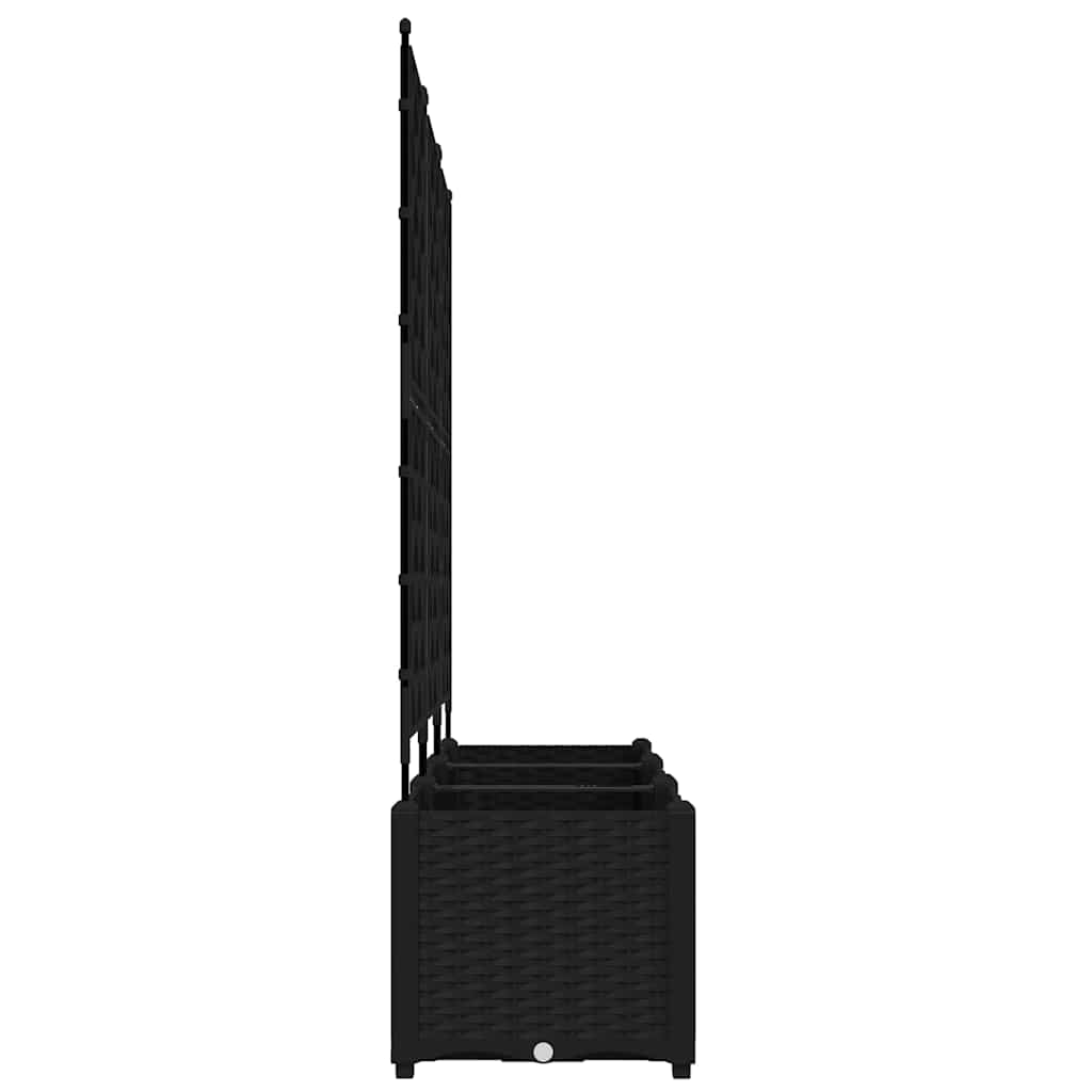 vidaXL Κηποτινάκι με Τρέλα 3 pcs Μαύρο 120 x 40 x 143 εκ. PP