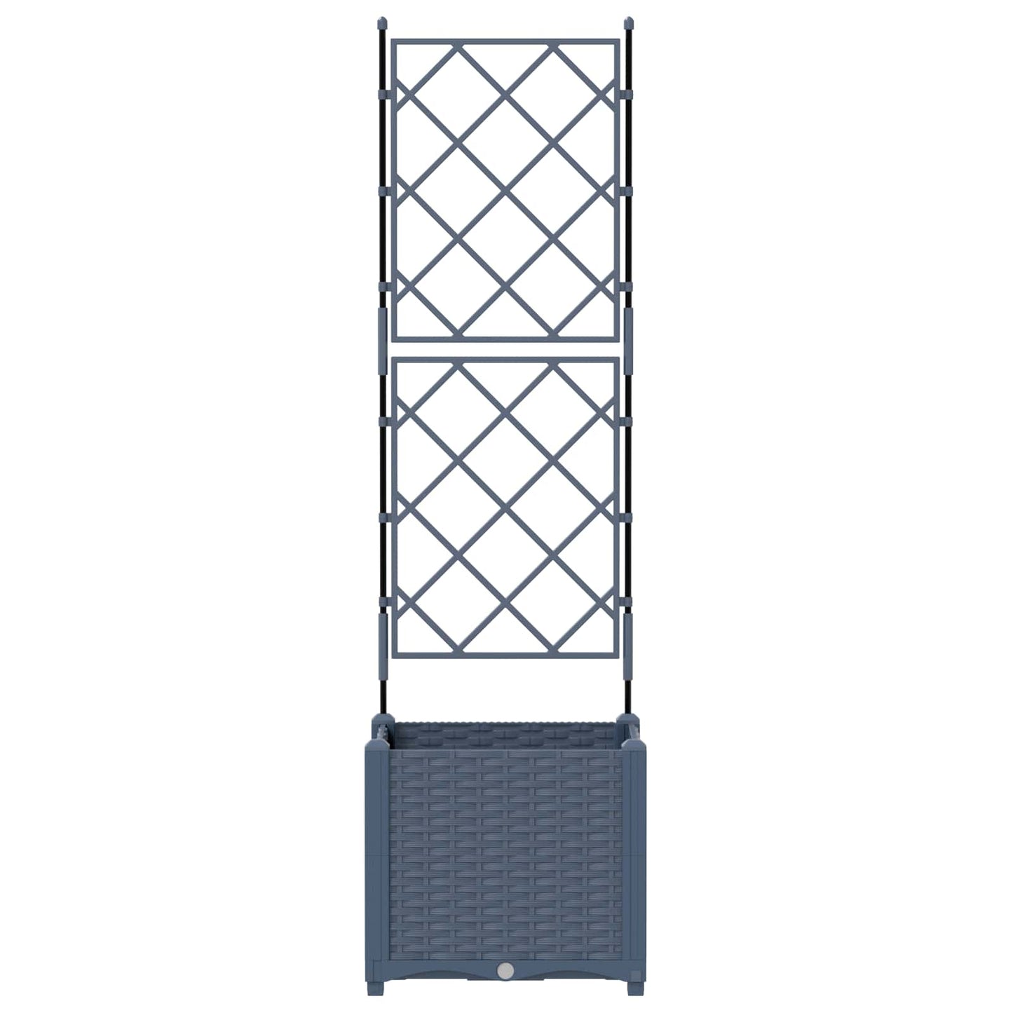 vidaXL Γλάστρα Κήπου Γκρι 40 x 40 x 143 εκ. PP