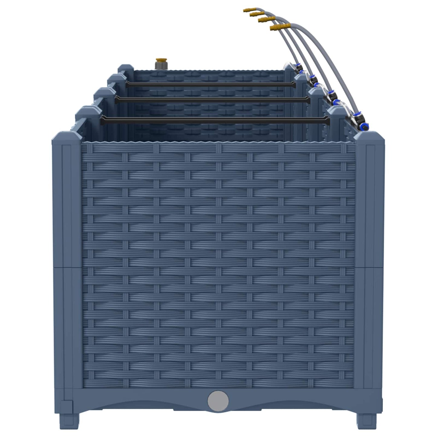 vidaXL Ζαρντινιέρες κήπου Γκρι 120 x 40 x 37.5 cm Ατσάλι