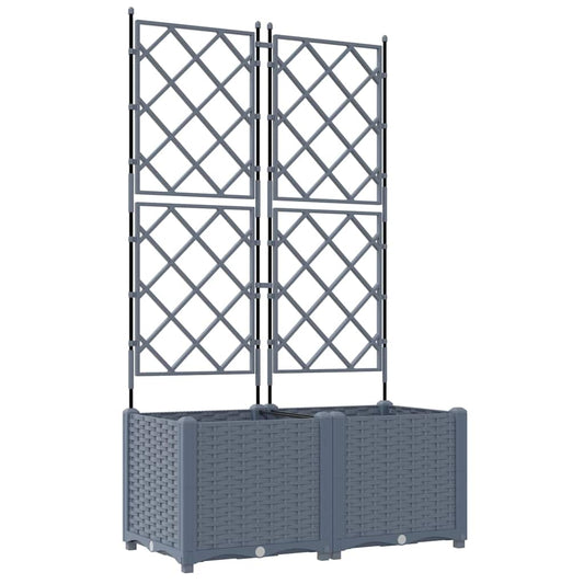 vidaXL Κηποτινάκι με Τρέλα 2 pcs Ανοιχτό γκρι 80 x 40 x 143 εκ. PP