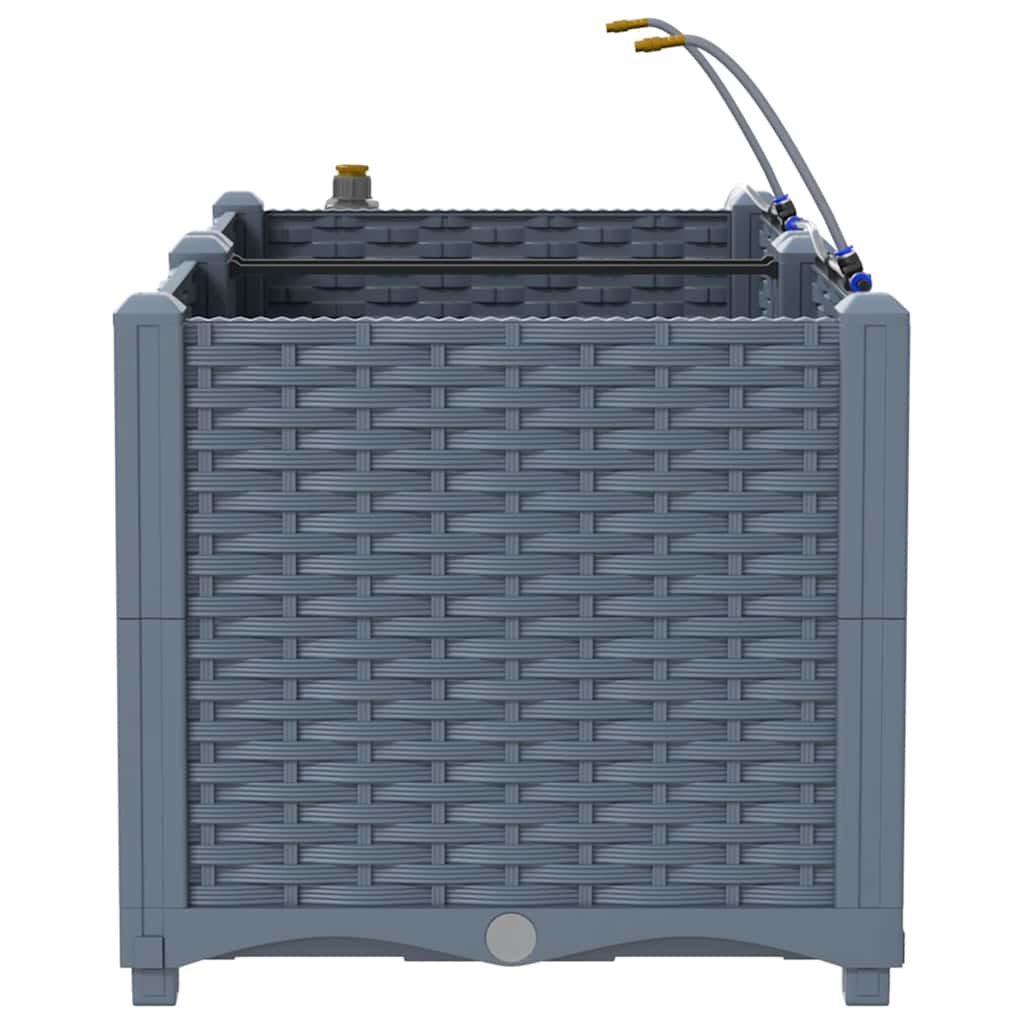 vidaXL Ζαρντινιέρες κήπου Ανοιχτό γκρι 80 x 40 x 37.5 cm Ατσάλι