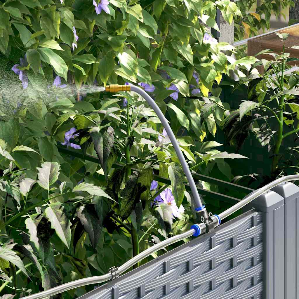 vidaXL Ζαρντινιέρες κήπου Ανοιχτό γκρι 40 x 40 x 142 cm Ατσάλι