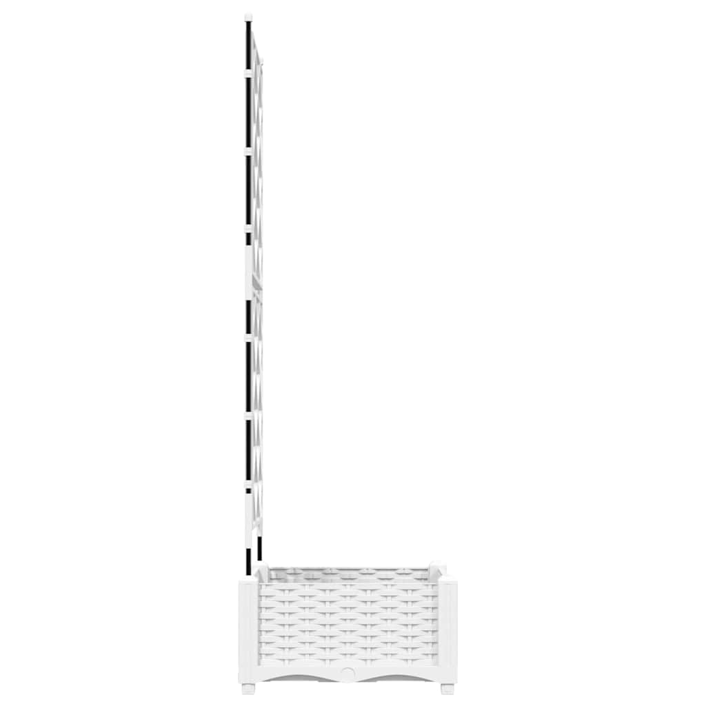 vidaXL Κηποτινάκι με Τρέλα Λευκό 40 x 40 x 125.5 εκ. PP