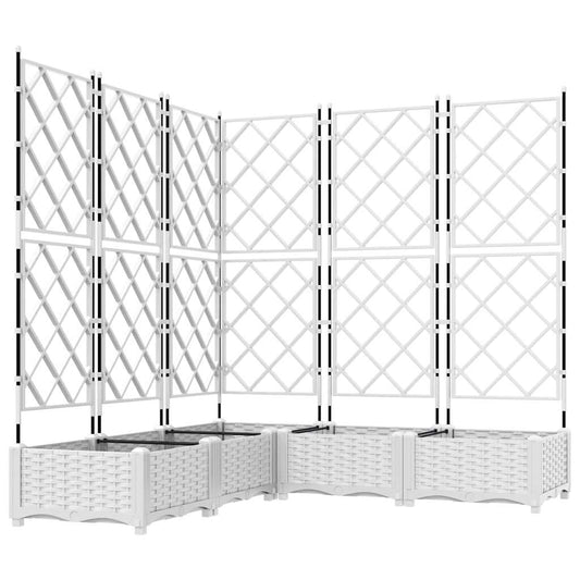 vidaXL Κηποτινάκι με Τρέλα 5 pcs Λευκό 120 x 120 x 125.5 εκ. PP