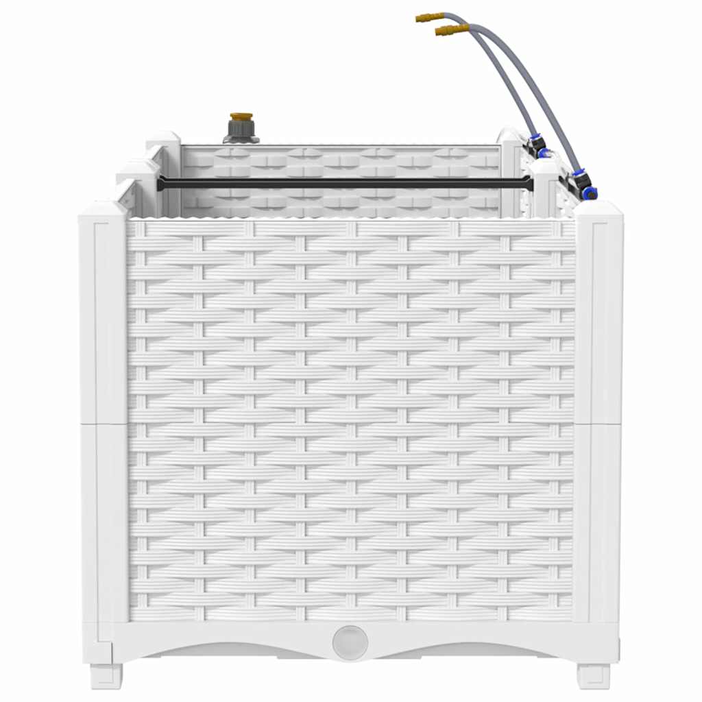 vidaXL Ζαρντινιέρες κήπου Λευκό 80 x 40 x 37.5 cm Ατσάλι