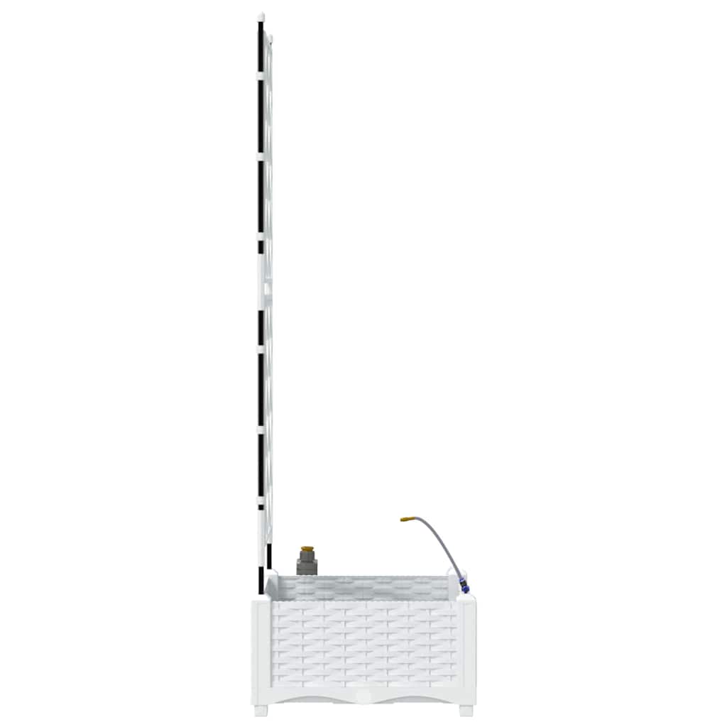 vidaXL Ζαρντινιέρες κήπου Λευκό 40 x 40 x 126 cm Ατσάλι