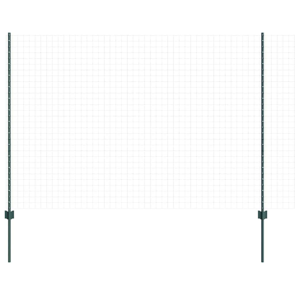 vidaXL Στύλος Περιφράξεων 5 pcs Πράσινο 150 cm Ατσάλι