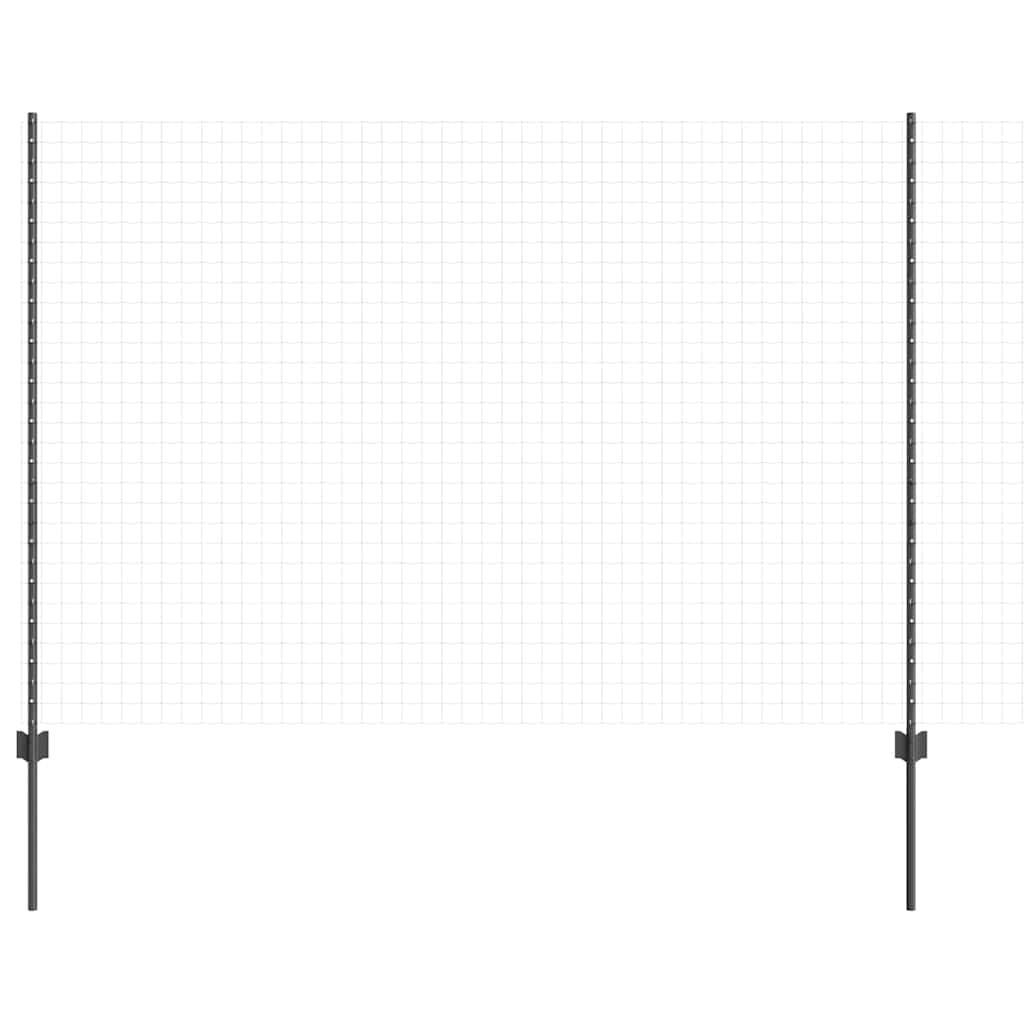 vidaXL Στύλος Περιφράξεων 11 pcs Γκρι 150 cm Ατσάλι