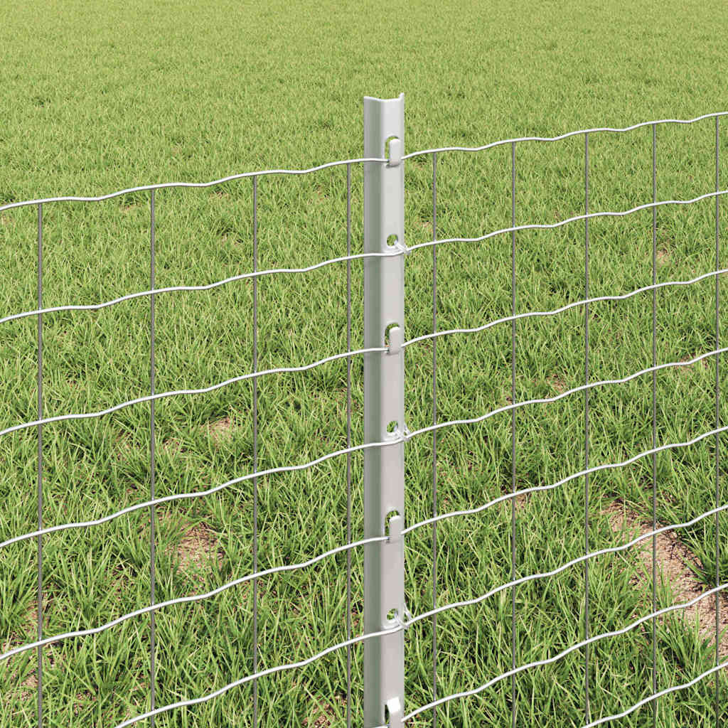 vidaXL Στύλος Περιφράξεων 11 pcs Ασημί 40 cm Ατσάλι