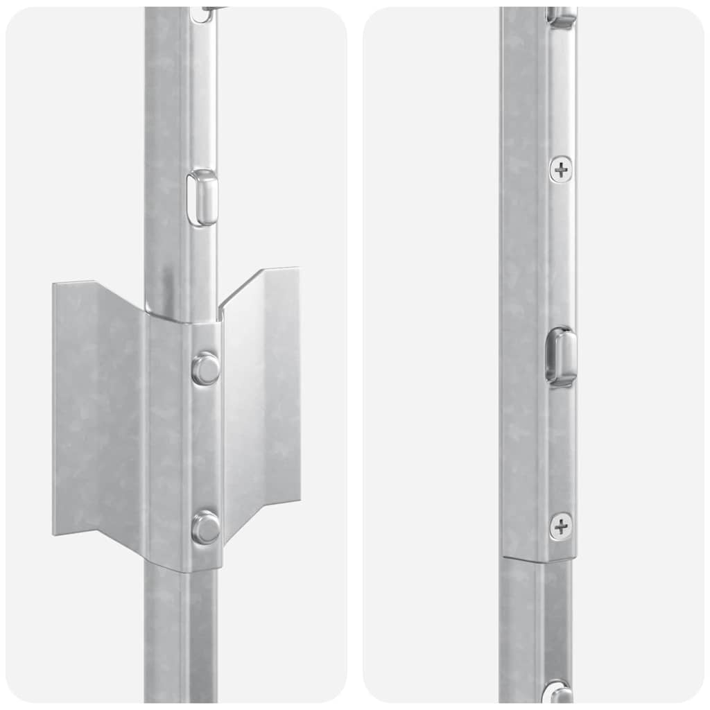 vidaXL Στύλος Περιφράξεων 5 pcs Ασημί 120 cm Ατσάλι