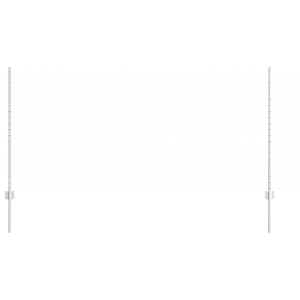 vidaXL Στύλος Περιφράξεων 5 pcs Ασημί 120 cm Ατσάλι