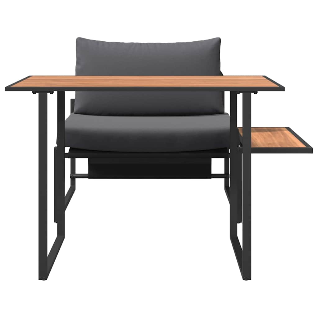 Σετ Κήπου 2 Τεμαχίων vidaXL με Μοναδική Θέση και Ανθρακί Μαξιλάρια