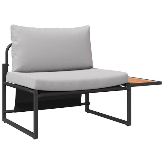 vidaXL Σετ φαγητού κήπου 2 τεμαχίων Καρέκλα ενός με ανοιχτό γκρι μαξιλάρια