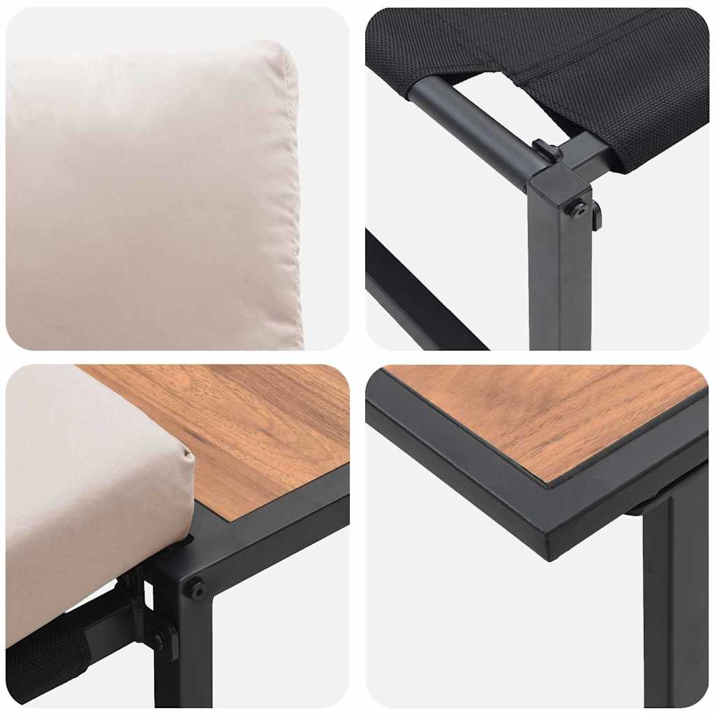 vidaXL Σαπούνι Κήπου Δύο Κομματιών με Μαξιλάρια Ταυρίνης