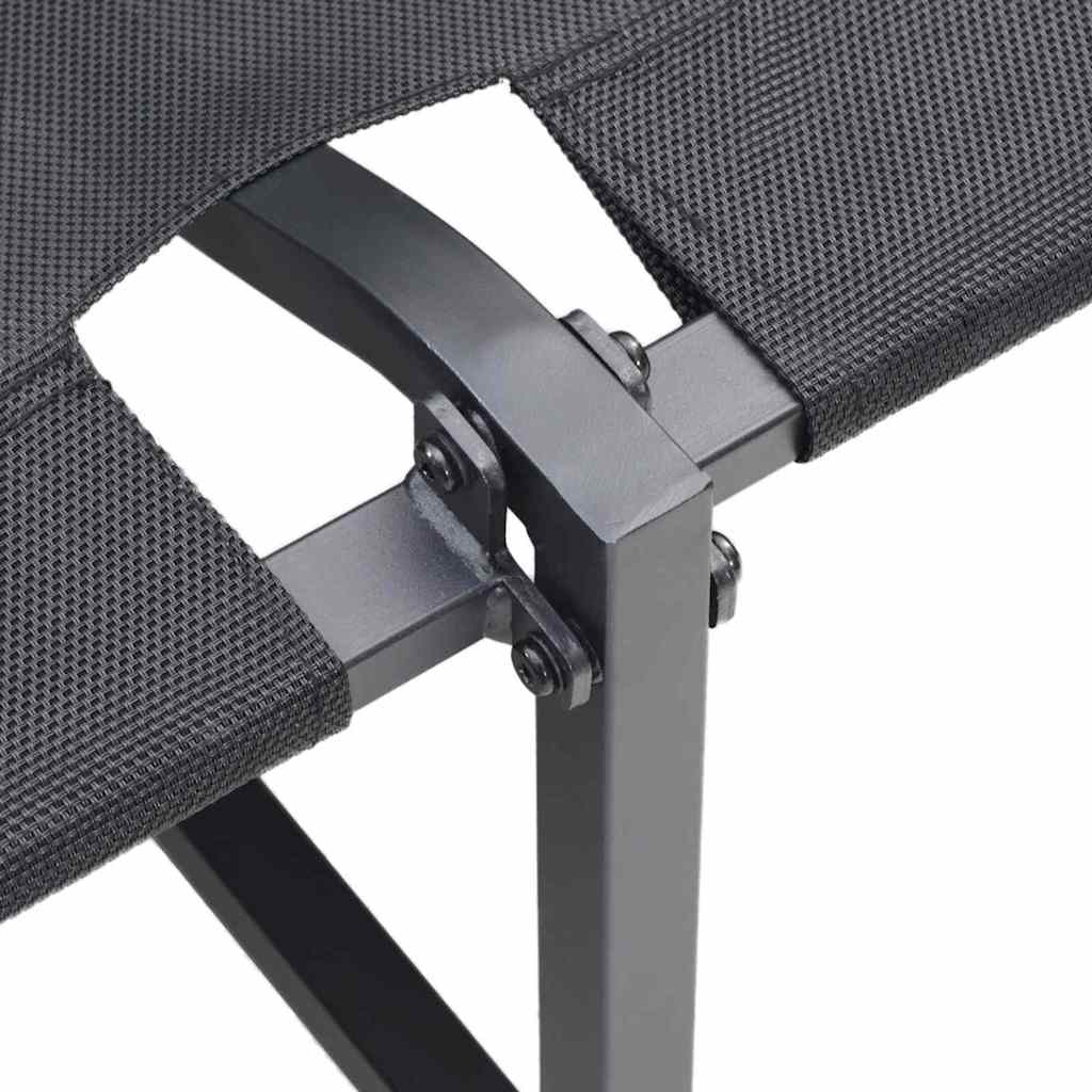 vidaXL Καναπές Κήπου με μαξιλάρι Καφέ 200.5 x 70 x 85.5εκ Μέταλλο